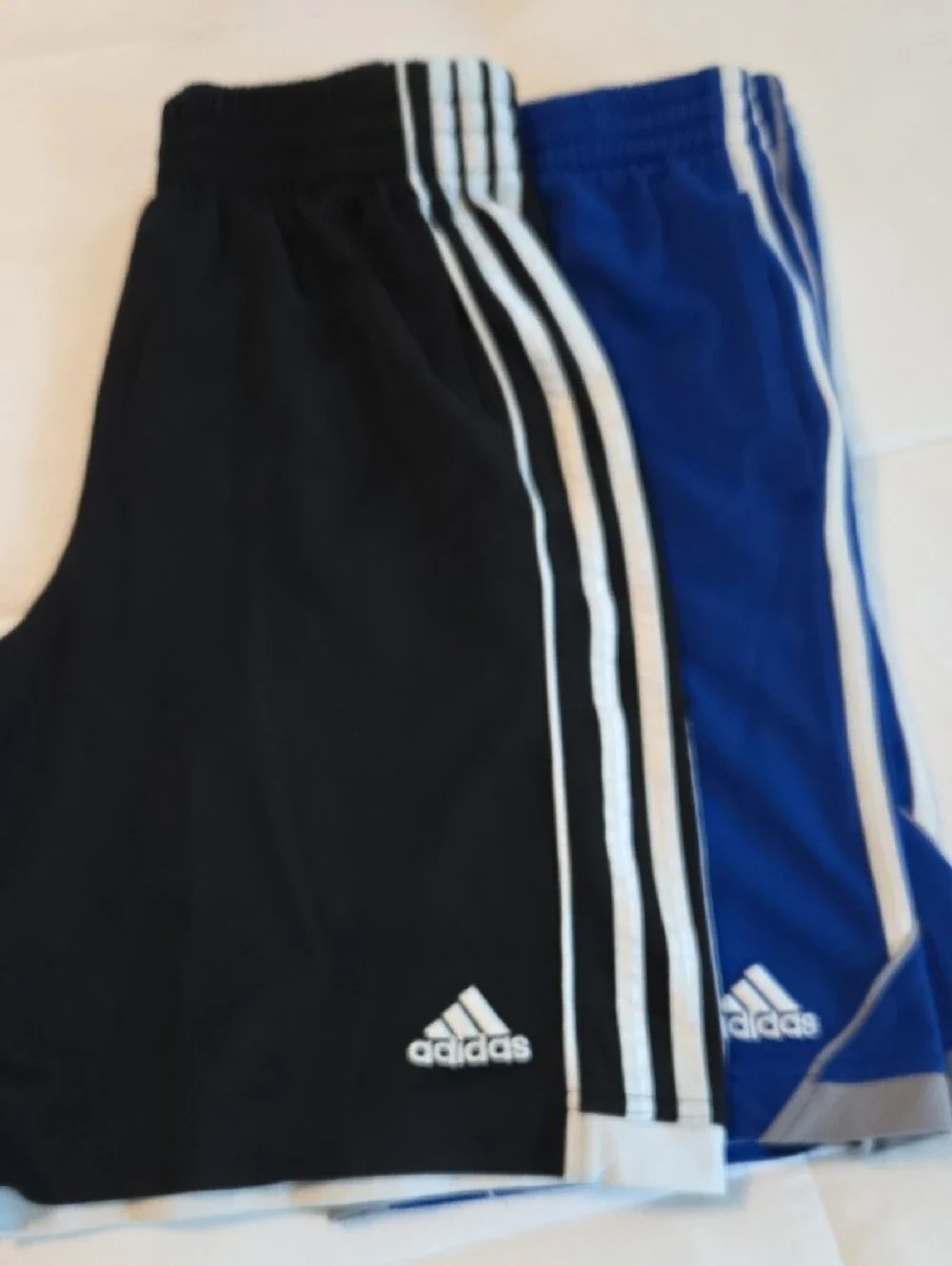 adidas Royal Blue and Black Kids' Sport Shorts Twin Set
